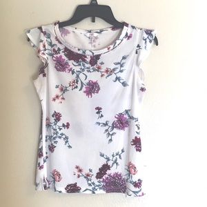 Candie’s Floral Pearl-Lined Women’s Blouse